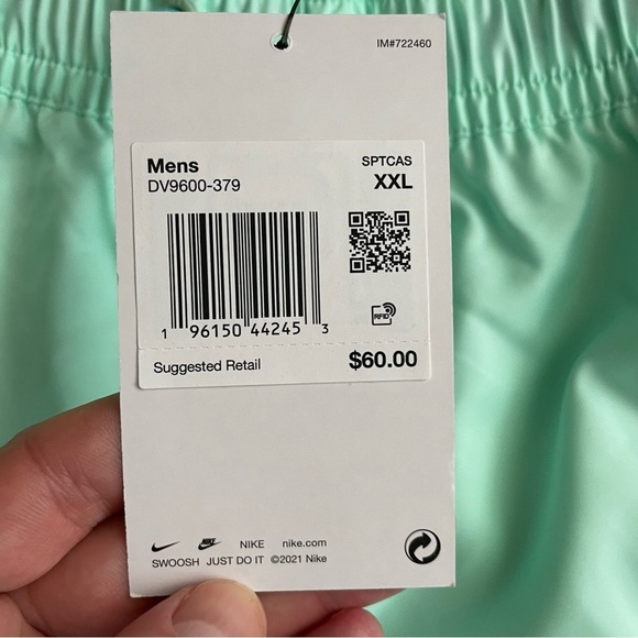 Nike Sportswear Men's Woven Flow Shorts 6” Mint Green Size XXL New - Picture 7 of 10